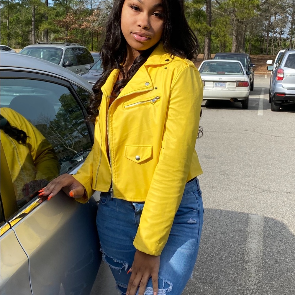 Yellow Leather Jacket